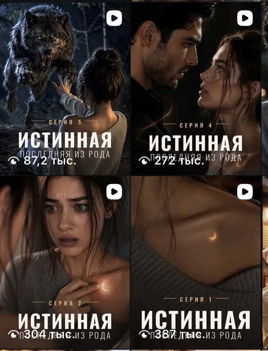 Просмотры серий: 387, 304, 272, 87 тыс